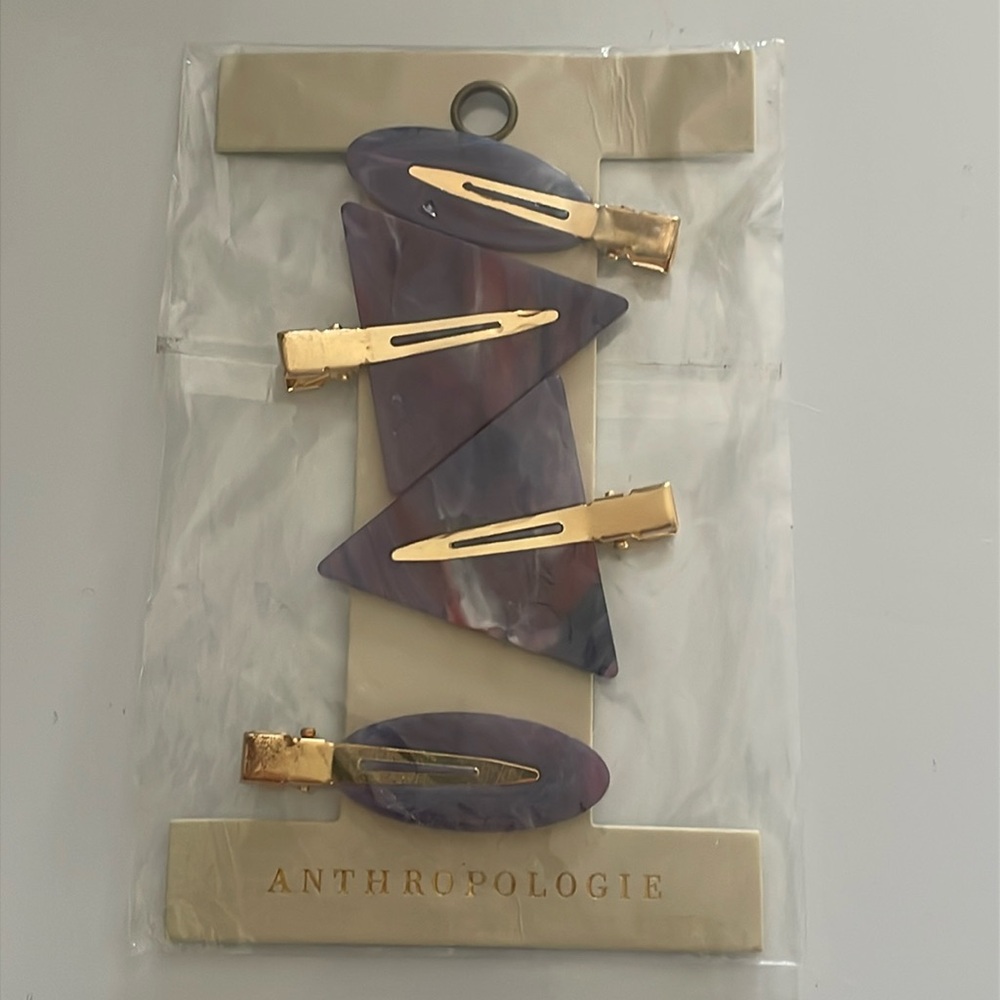 NWT Mixed shapes tortoise hair clips